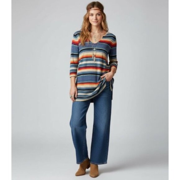 Lauren Jeans Co. Ralph Lauren Dresses & Skirts - Ralph Lauren Womens Petite Small Striped Linen Cotton Tunic Sweater Dress Multi